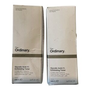 The Ordinary - Glycolic Acid 7% Exfoliating Toner (3.4 oz) - AHA 2 Pack